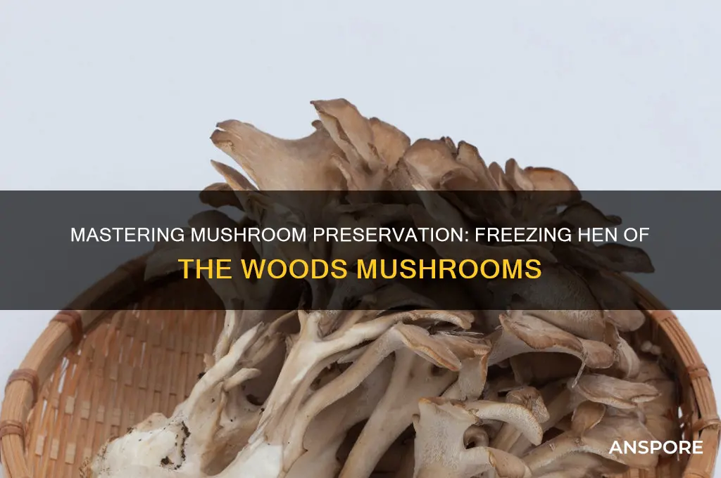 how to freeze hen of the woods mushrooms