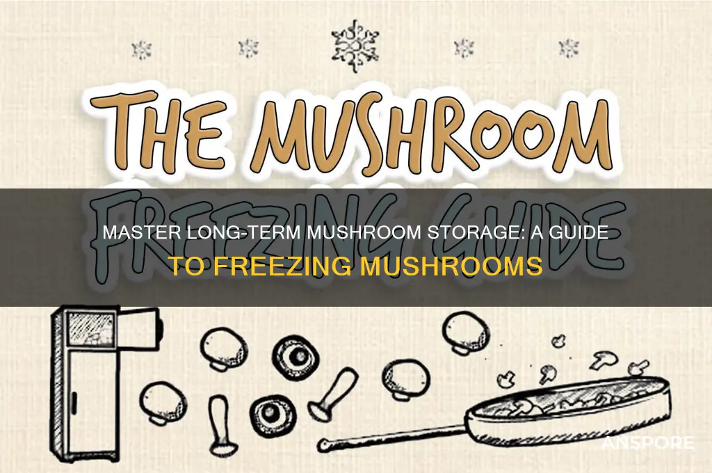 how to freeze mushrooms long term