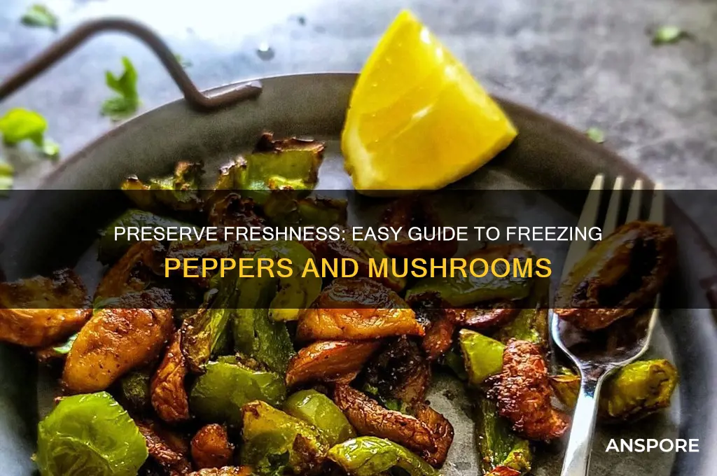how to freeze peppers and mushrooms