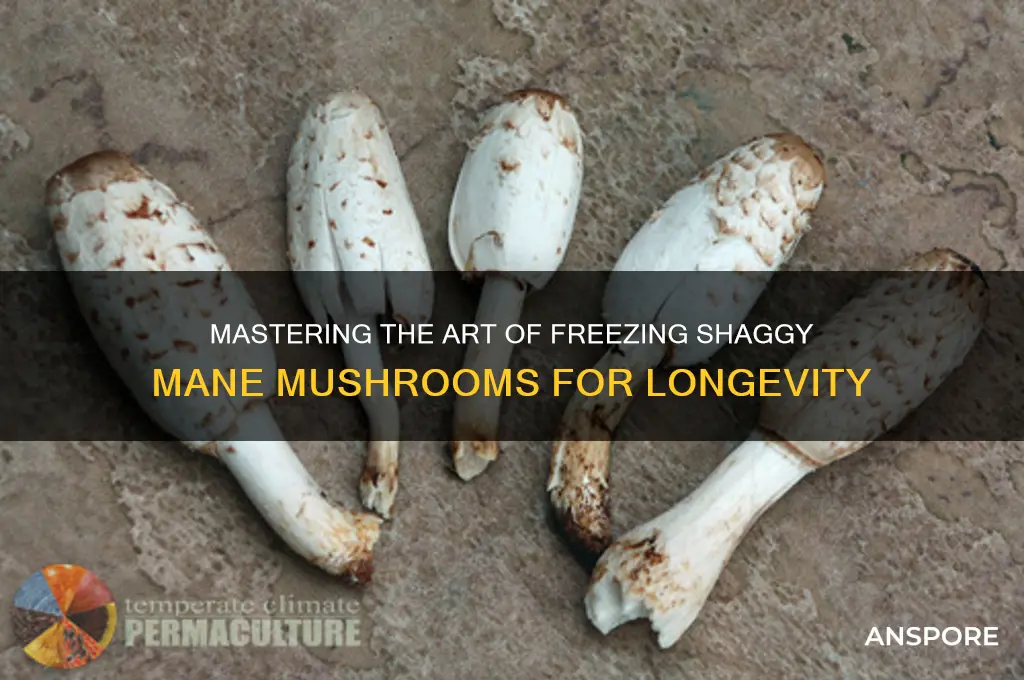 how to freeze shaggy mane mushrooms