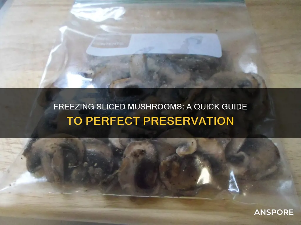 how to freeze sliced mushrooms
