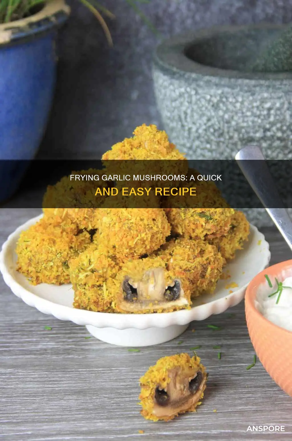 how to fry garlic mushrooms