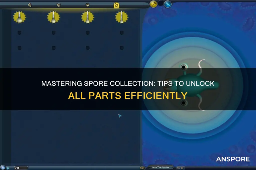 how to gain all the spore parts