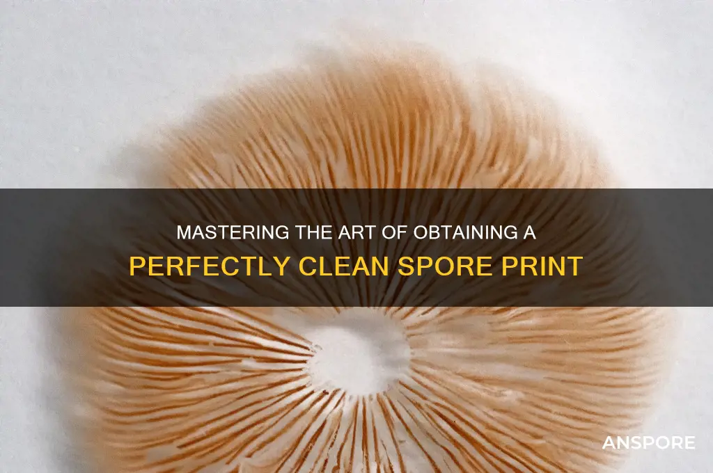 how to get a clean spore print