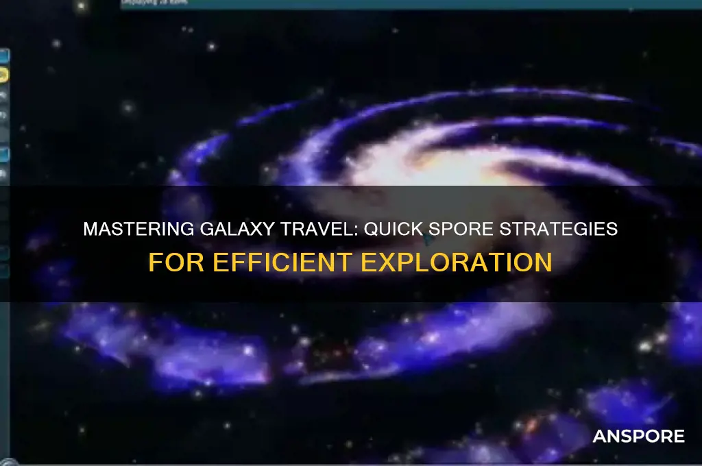 how to get across glaxy quikcly spore