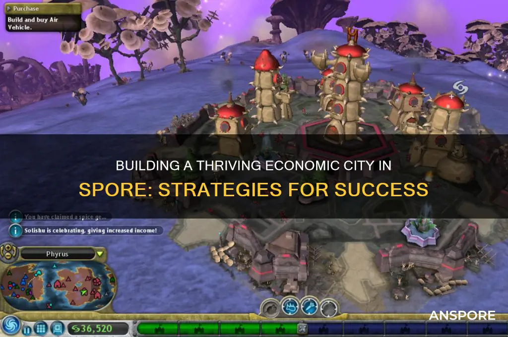 how to get an economic city in spore