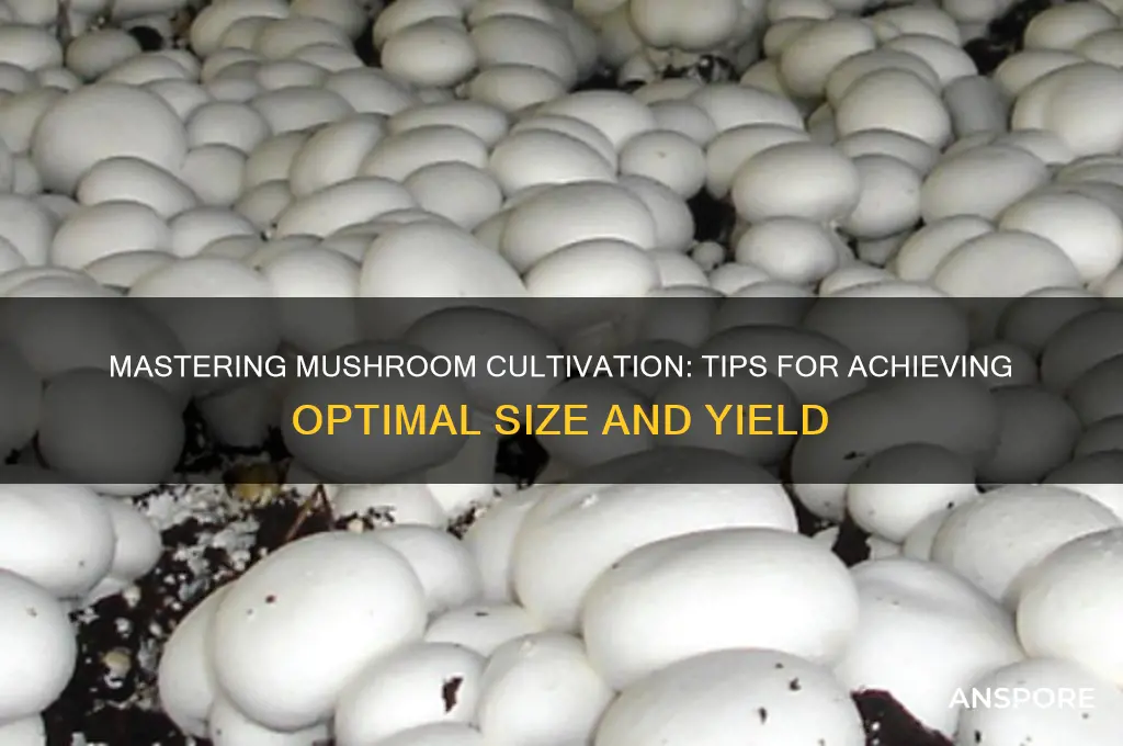 how to get good size on mushrooms