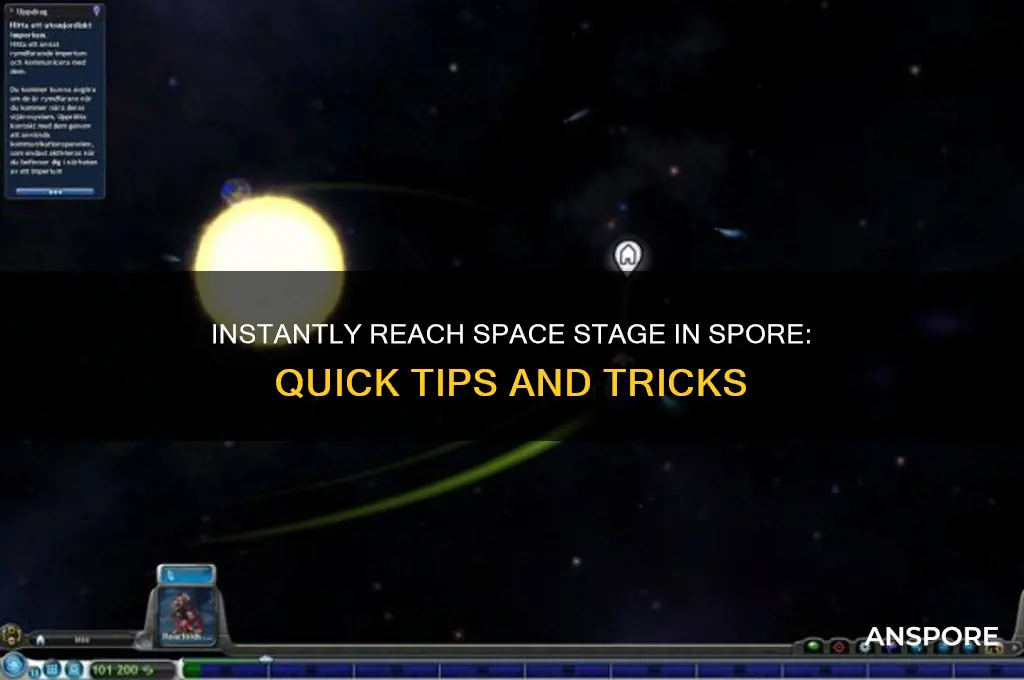 how to get in space stage spore unstantly