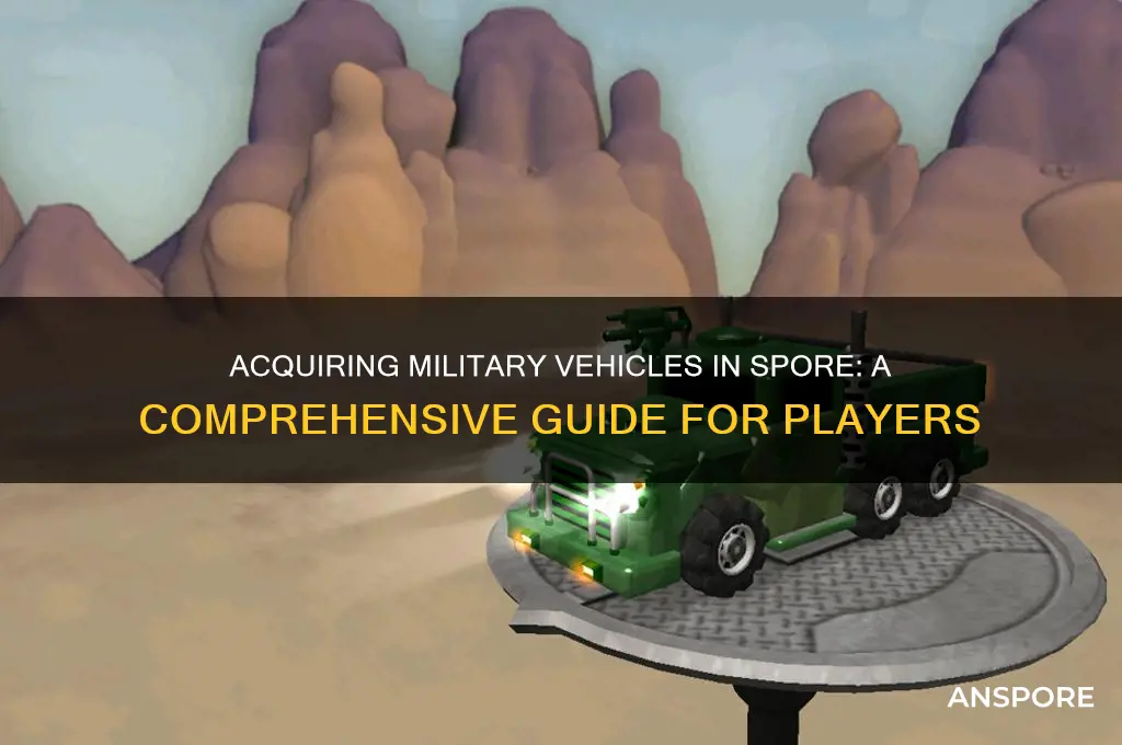 how to get military vehicles in spore