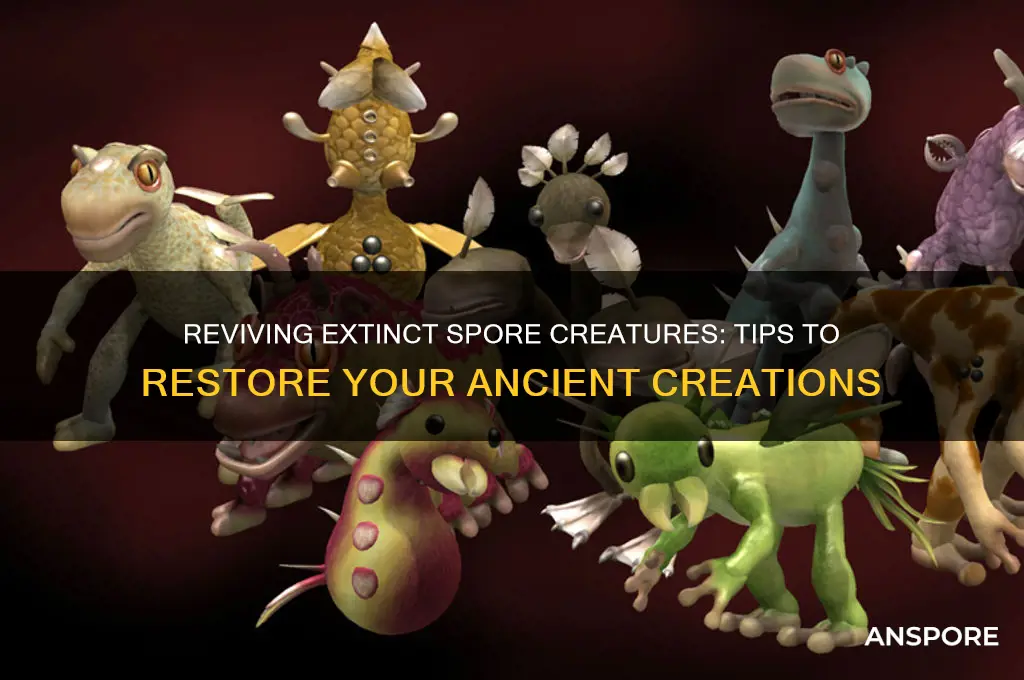 how to get old spore creatures