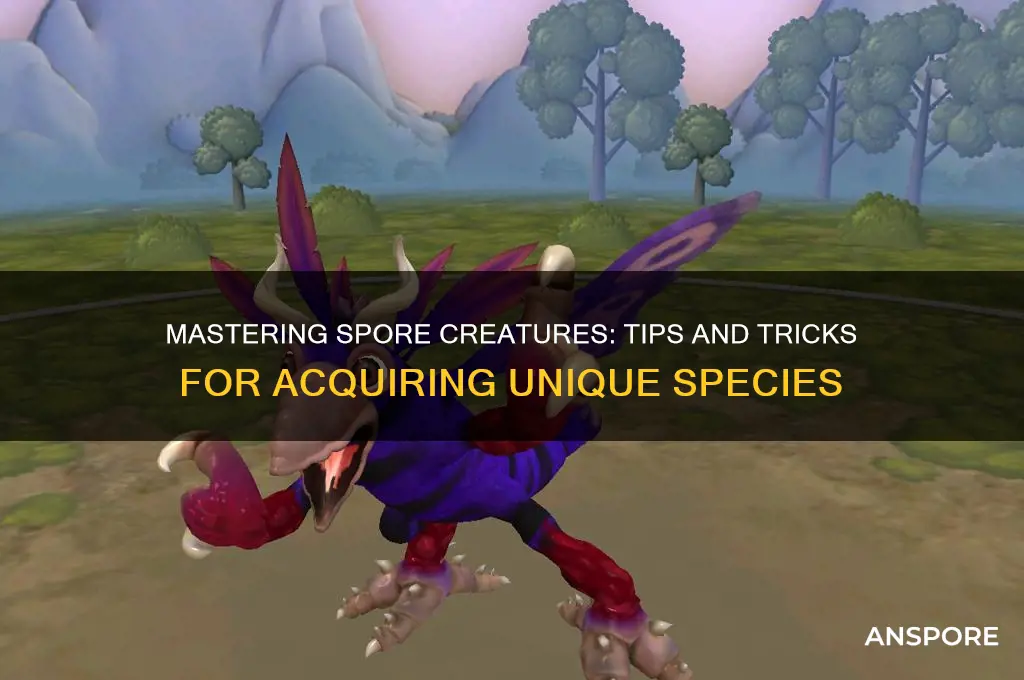 how to get spore creatures