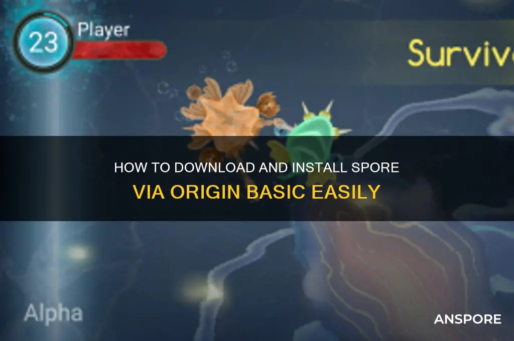how to get spore through origin basic