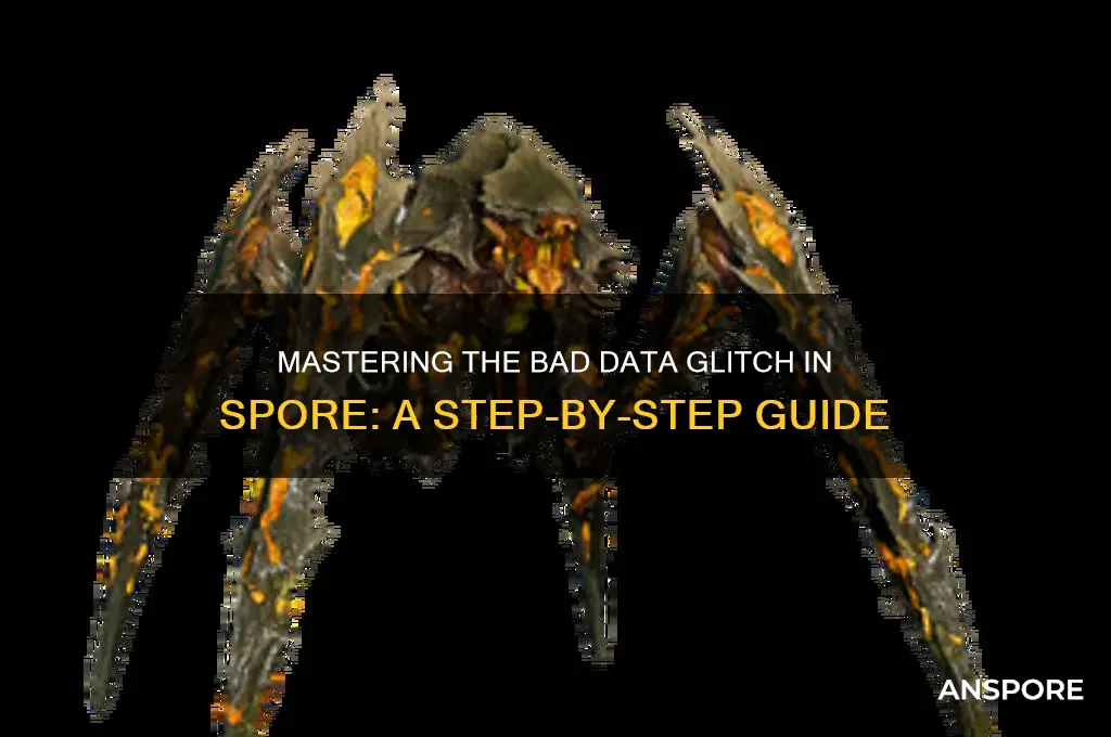 how to get the bad data glitch in spore