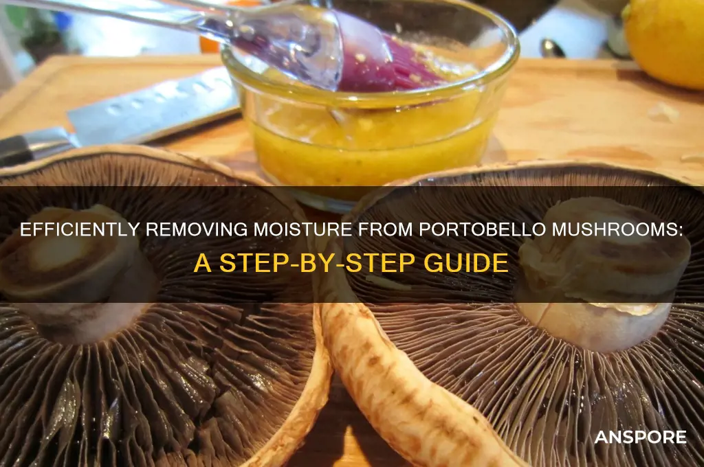 how to get water out of portobello mushrooms