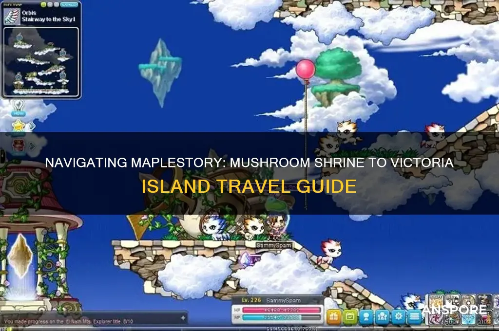 how to go from mushroom shrine to victoria island