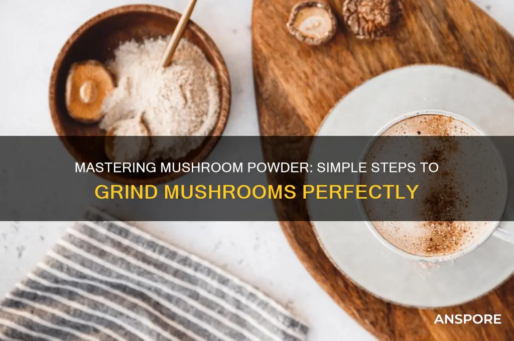 how to grind mushrooms into powder