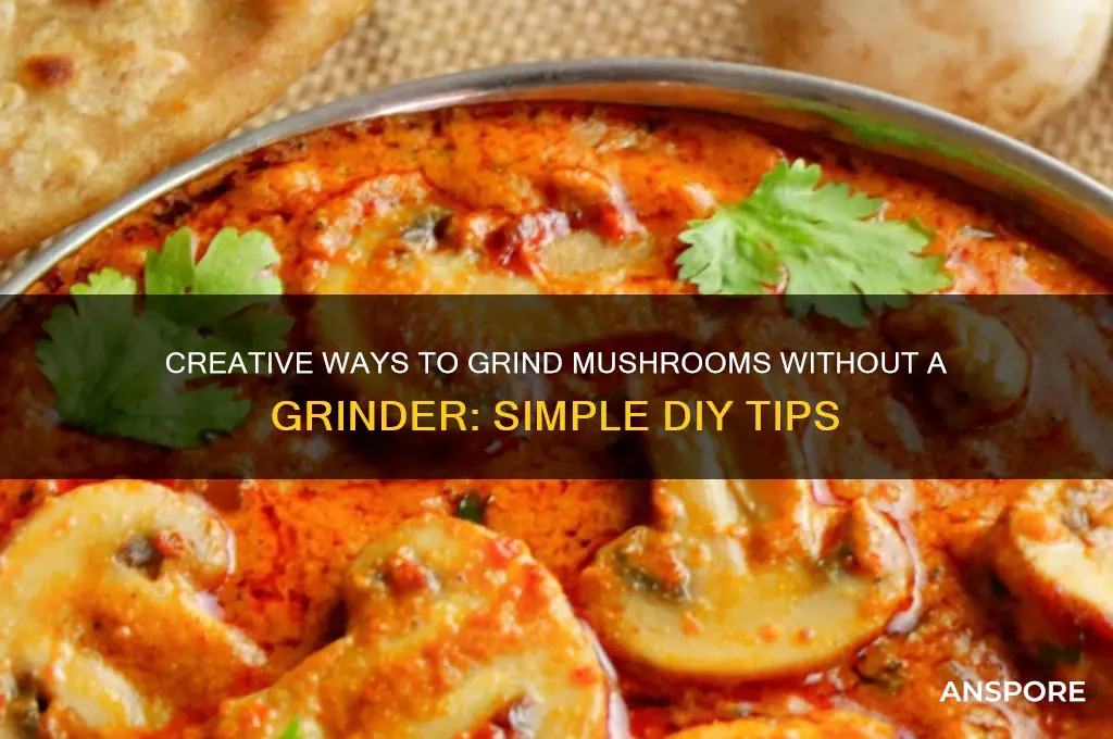 how to grind mushrooms without a grinder