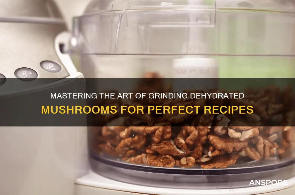 how to grind up dehydrated mushrooms