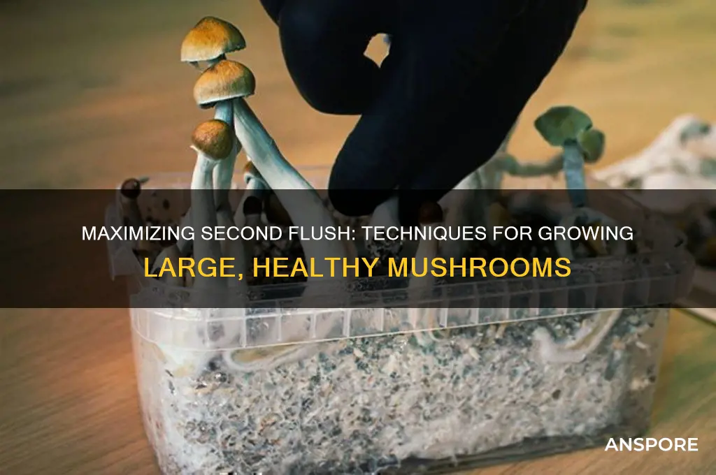 how to grow big mushrooms from second flush