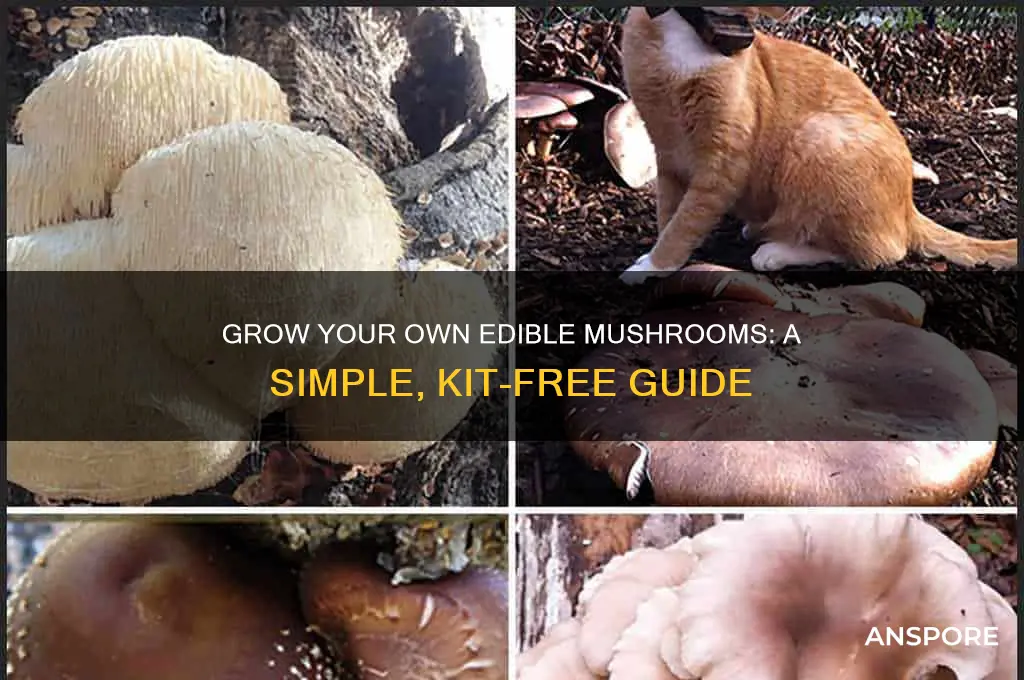 how to grow edible mushrooms without a kit