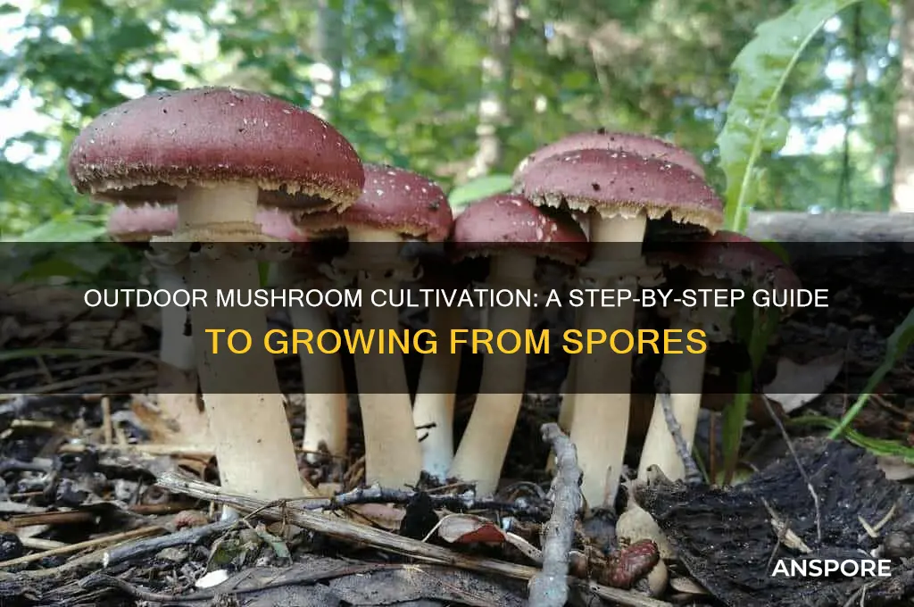 how to grow mushrooms from spores outside