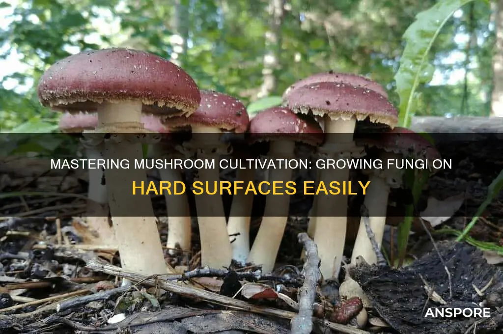 how to grow mushrooms on hard surface