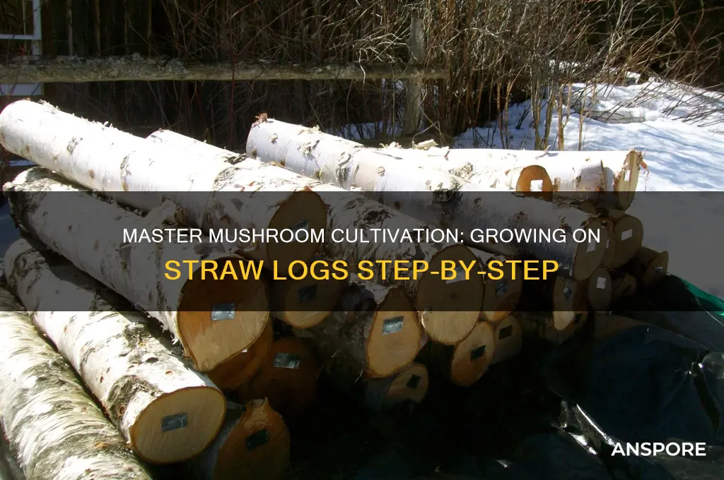 how to grow mushrooms on straw logs