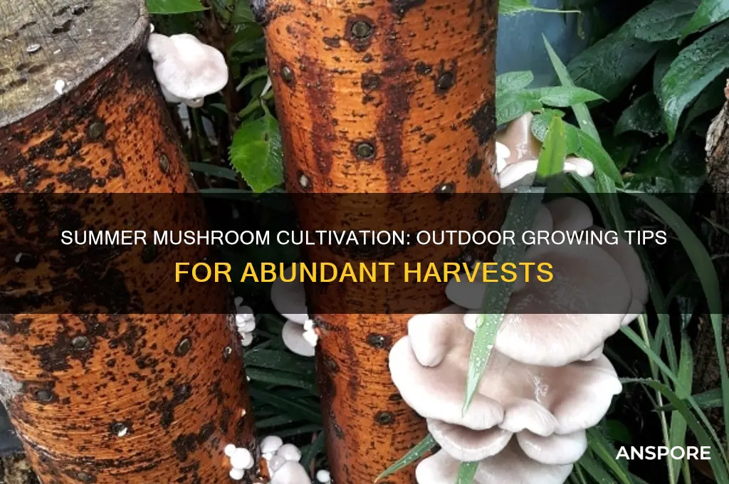 how to grow mushrooms outside in summer