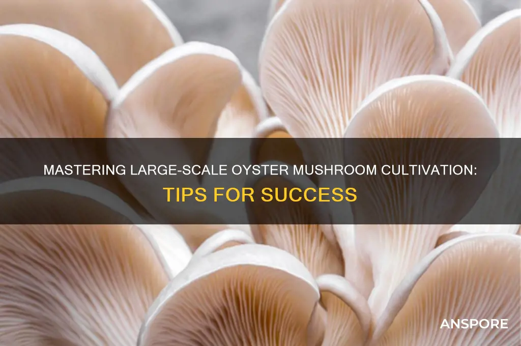 how to grow oyster mushrooms on a large scale