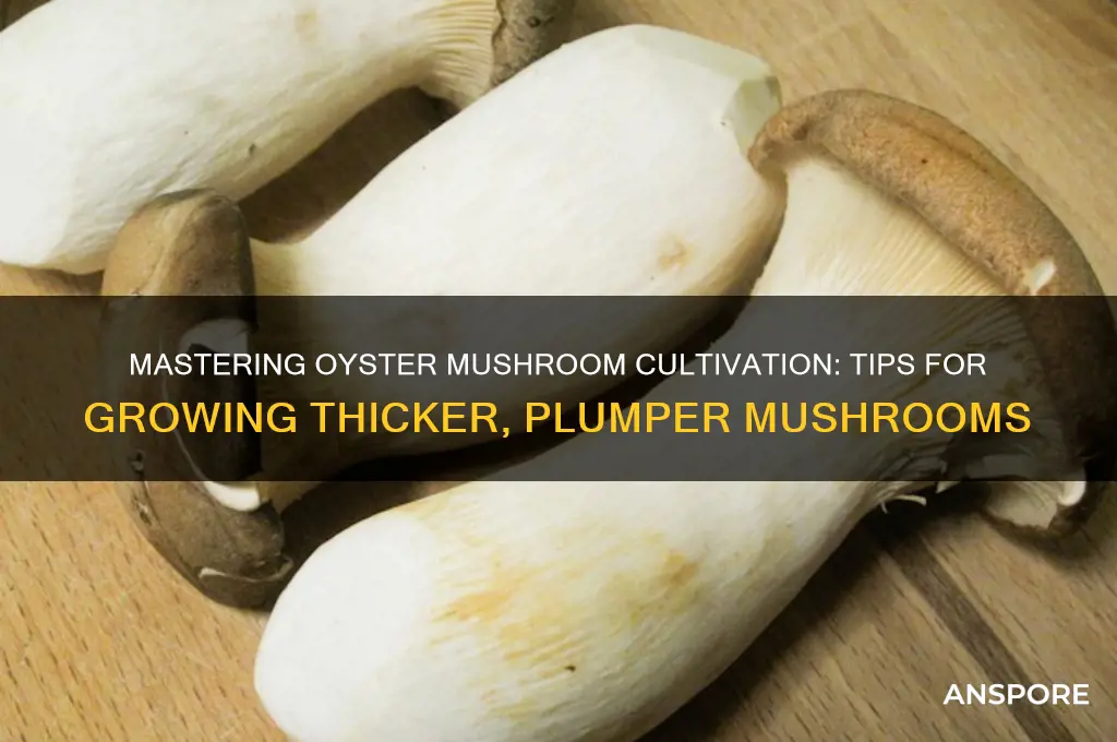 how to grow thicker oyster mushrooms