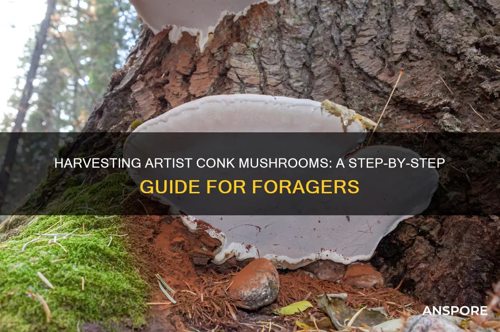 how to harvest artist conk mushroom