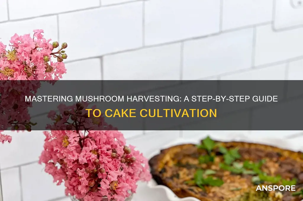 how to harvest mushrooms from cakes