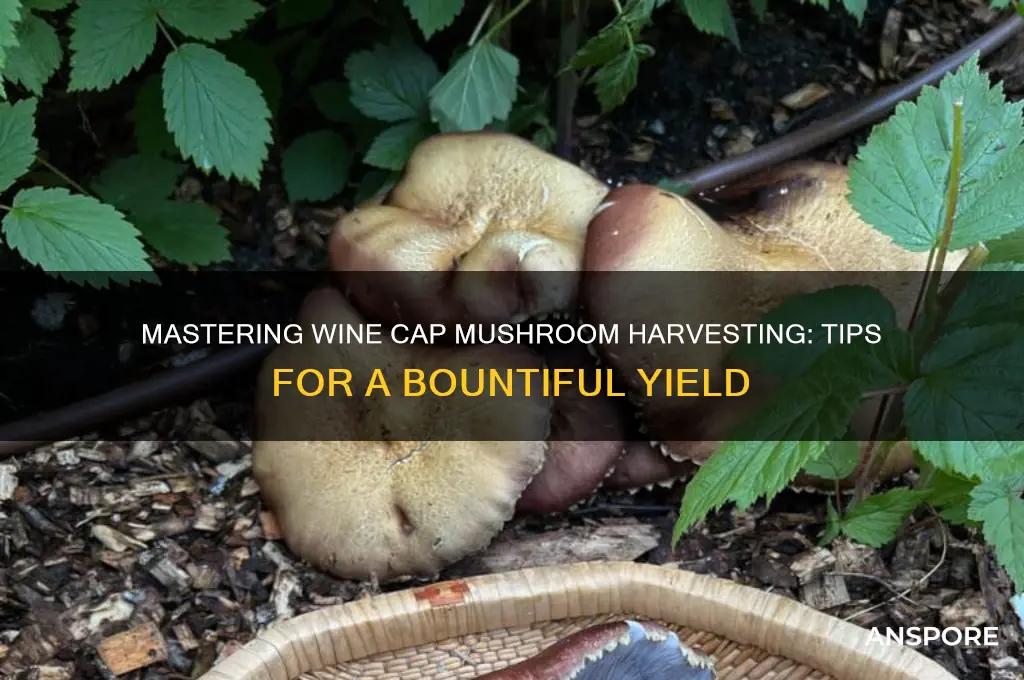 how to harvest wine cap mushrooms