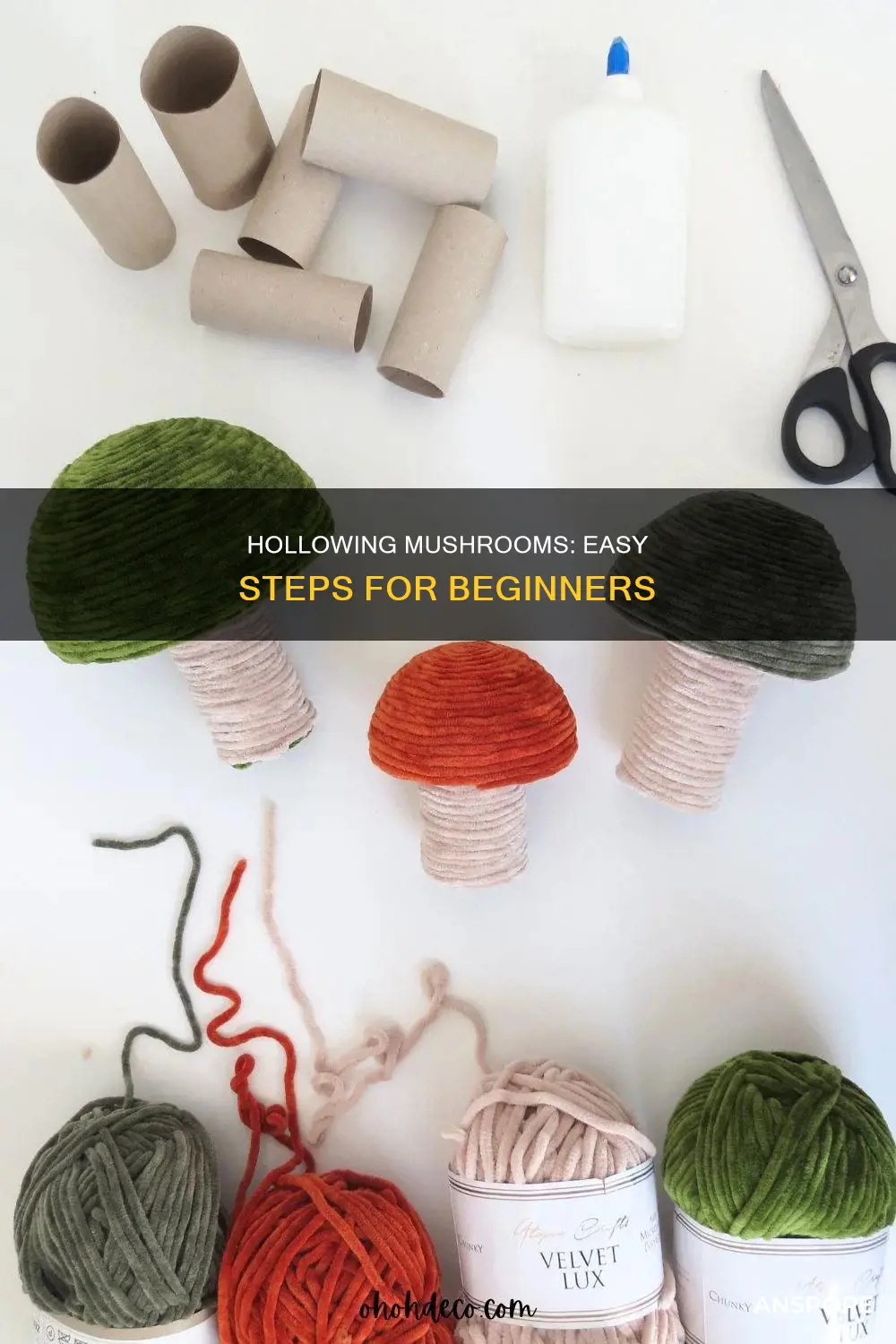 how to hollow out mushrooms