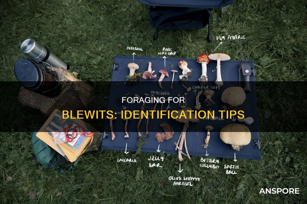 how to identify blewit mushrooms