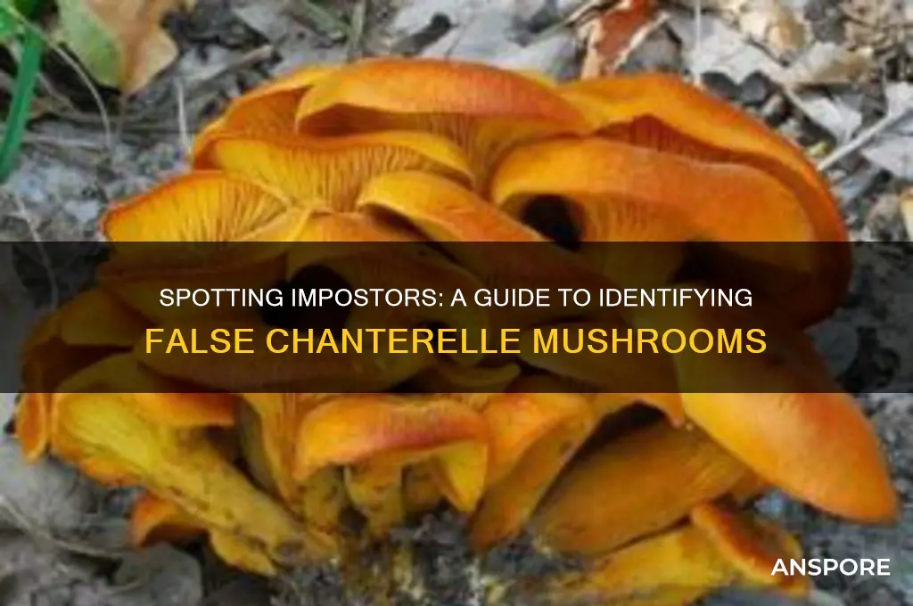 how to identify false chanterelle mushrooms