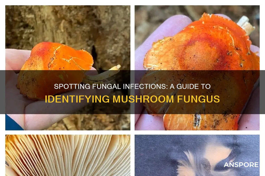 how to identify fungus on mushrooms