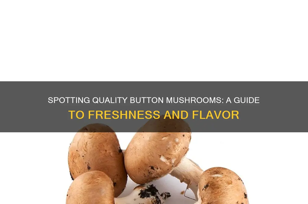 how to identify good button mushrooms