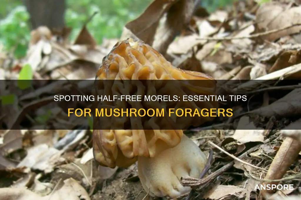how to identify half free morel mushrooms