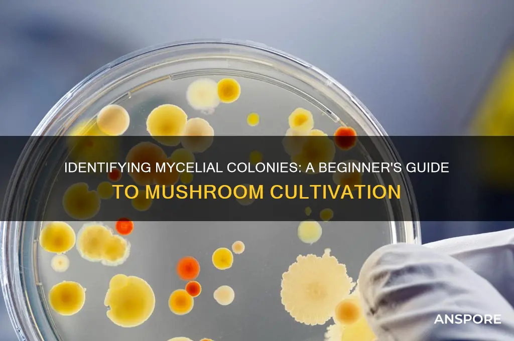 how to identify micilinial colonies for mushrooms