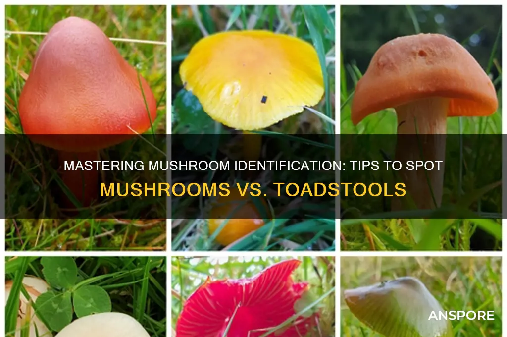how to identify mushrooms and toadstools
