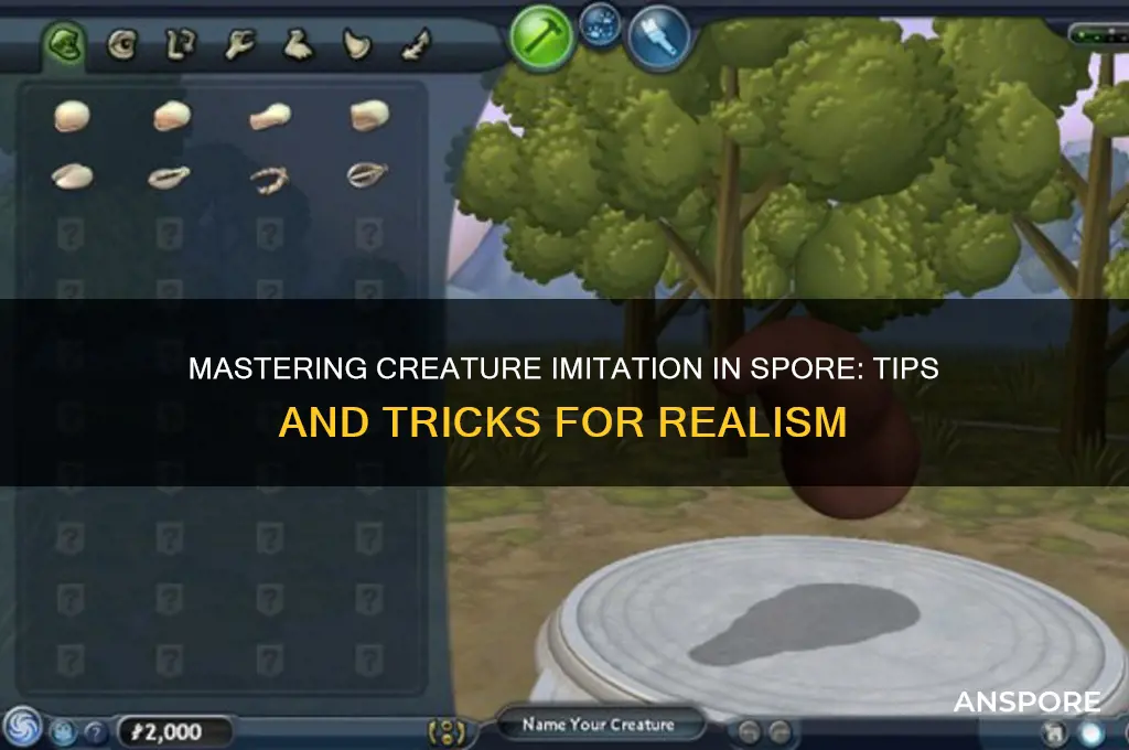 how to imitate other creatures in spore