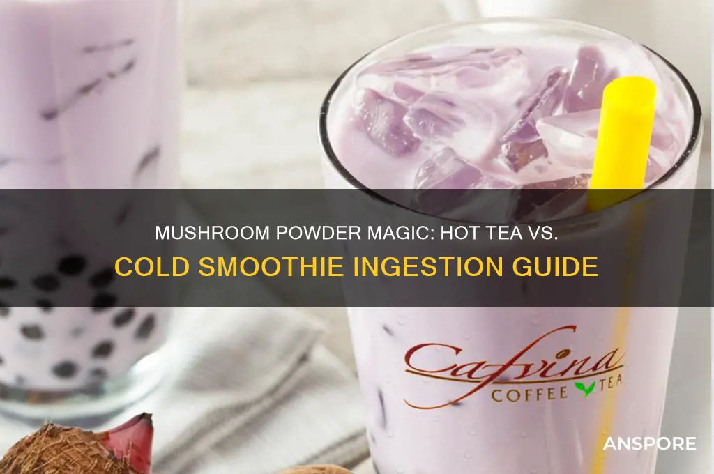 how to ingest mushroom powder hot tea or cold smoothie