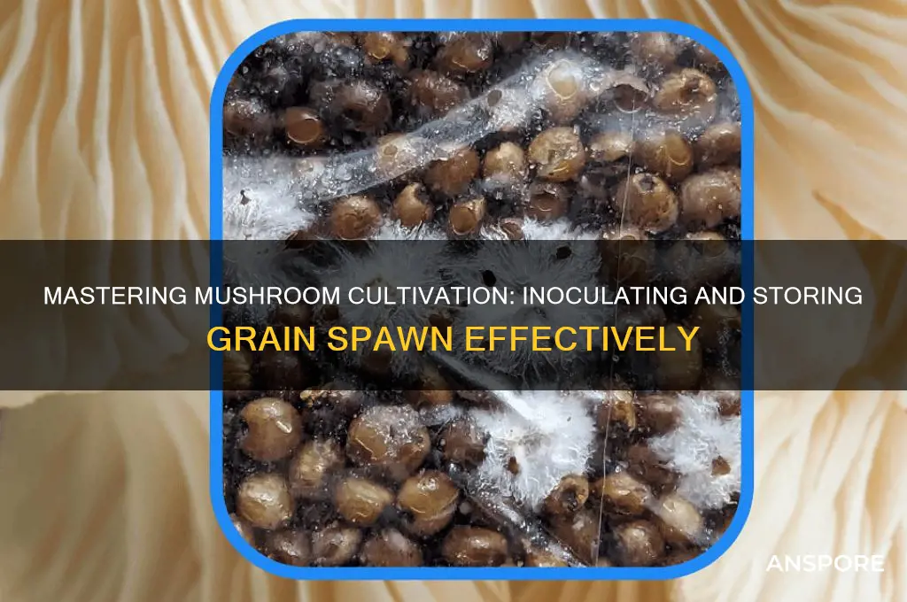 how to innoculate and store mushroom grain spawn
