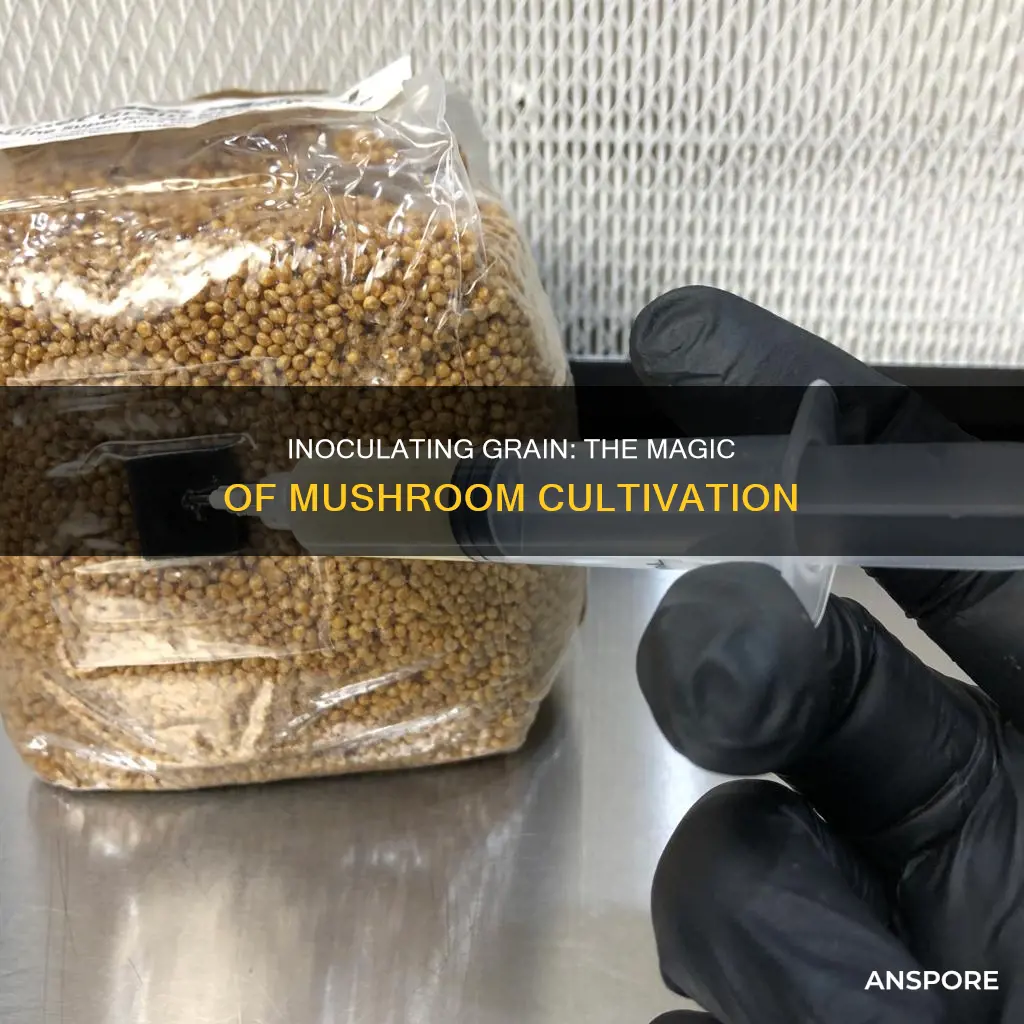 how to inoculate grain mushroom