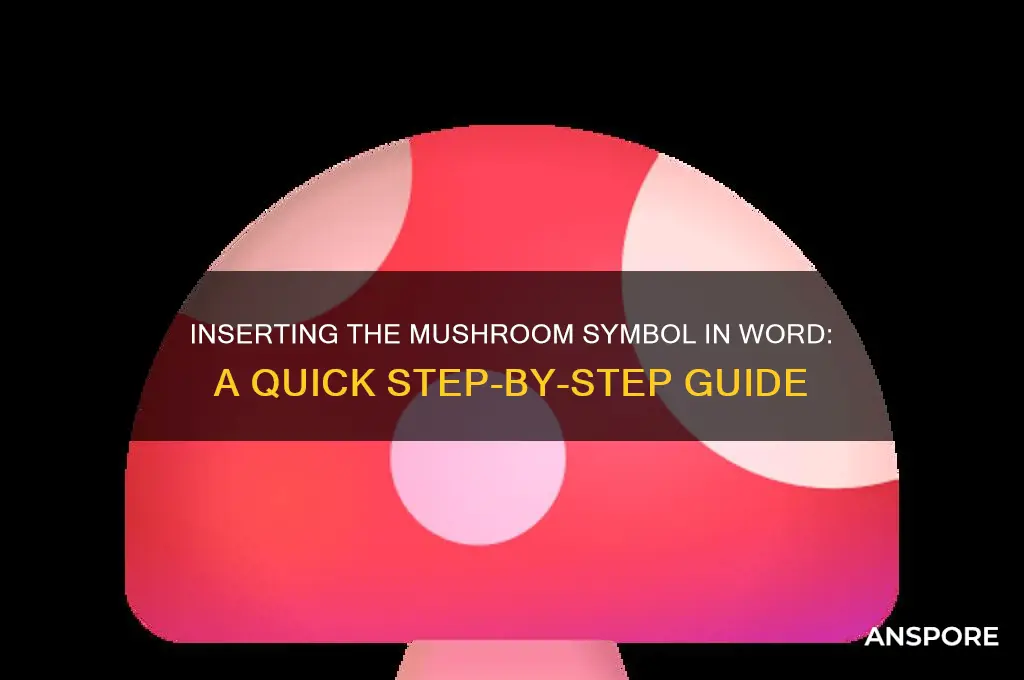 how to insert mushroom symbol in word