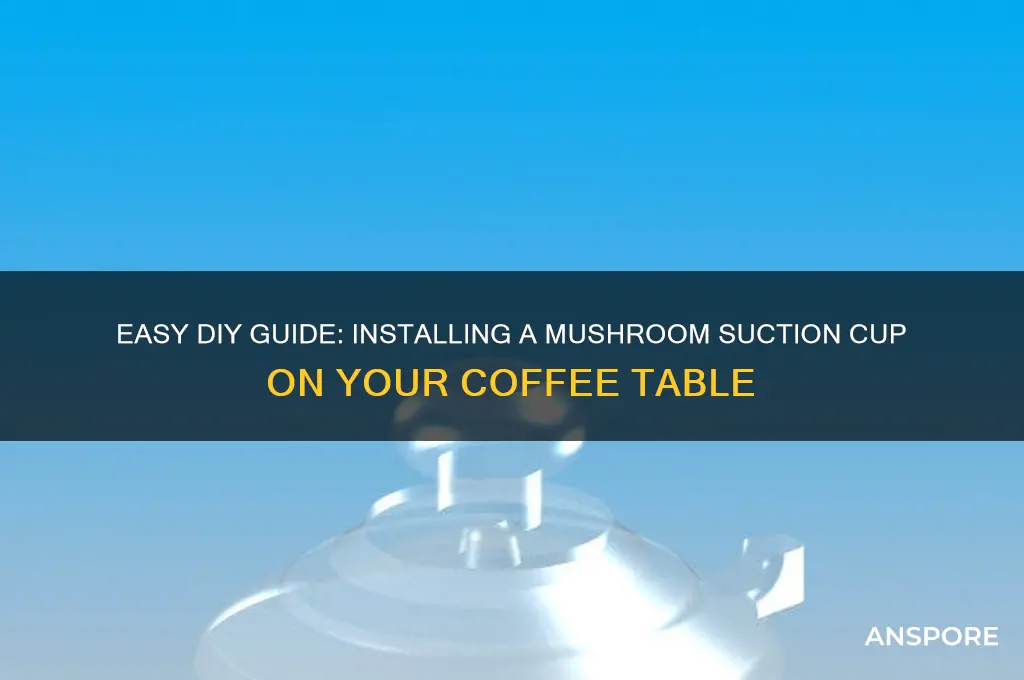 how to install a mushroom suction cup on coffee table
