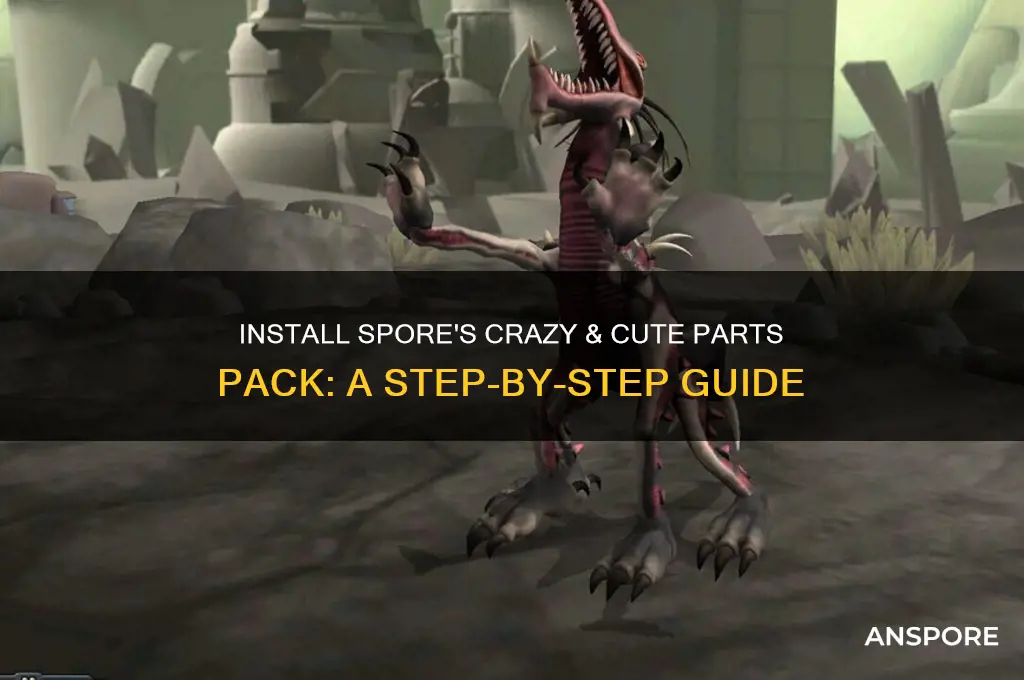 how to install crazy and cute parts pack for spore