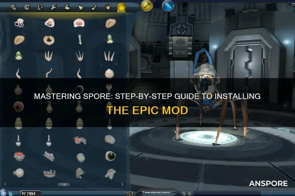 how to install epic mod spore
