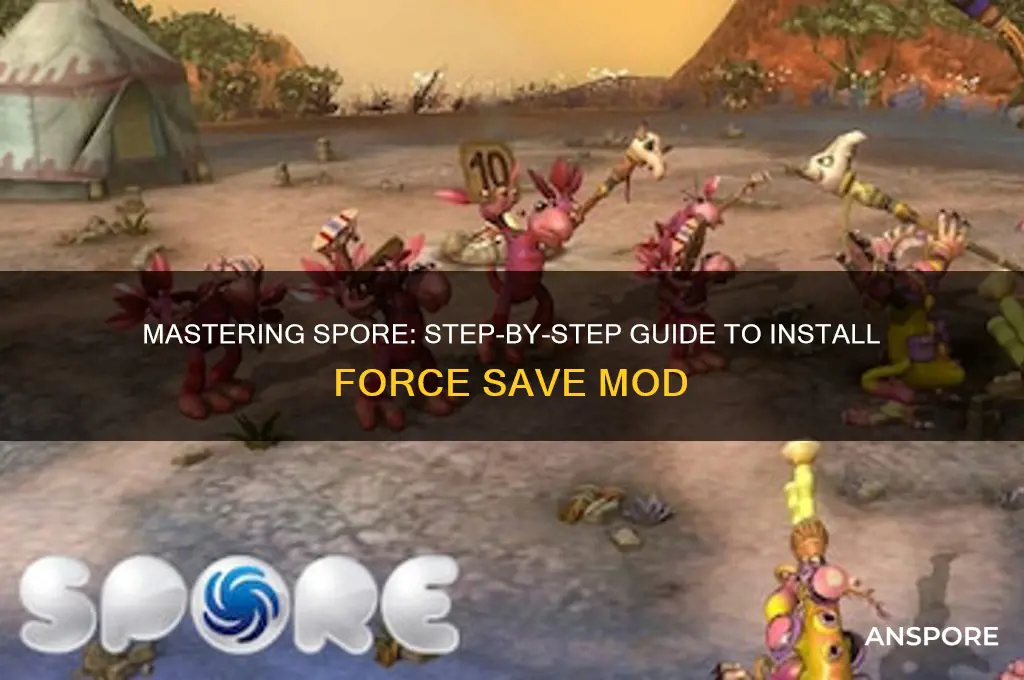 how to install force save spore